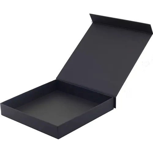 Siyah Cilt Bezi Mıknatıslı Kapak Set Kutusu (26x26x4)